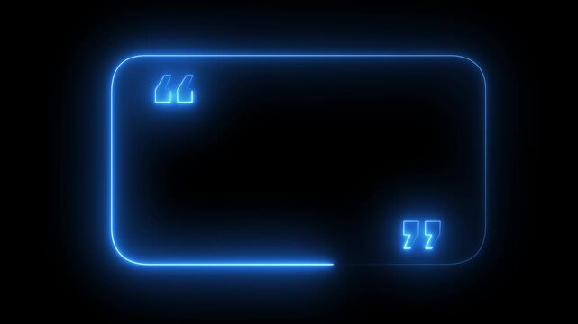 quotes neon frame frame border animated frame border place adverbs .4K motion video