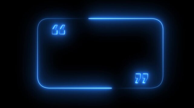 quotes neon frame frame border animated frame border place adverbs .4K motion video