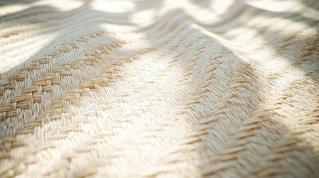 Natural abaca fiber woven texture background with intricate basket weave pattern soft natural lighting eco-friendly sustainable material for web design