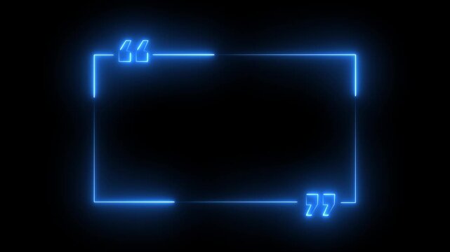quotes neon frame frame border animated frame border place adverbs .4K motion video