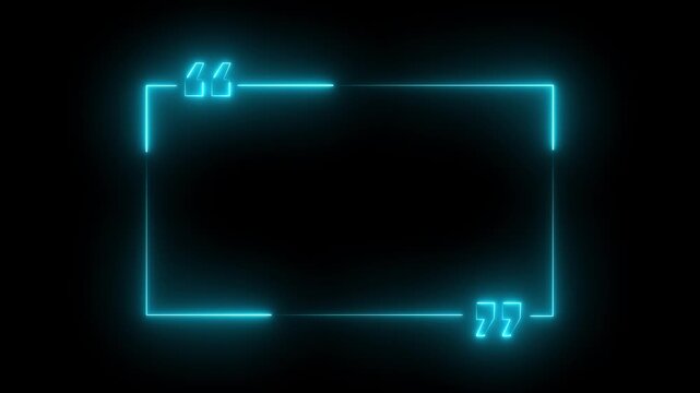 quotes neon frame frame border animated frame border place adverbs .4K motion video