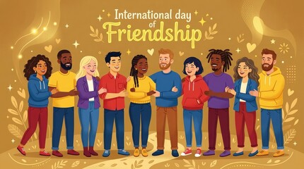 Obraz premium International day of friendship celebrating unity and togetherness