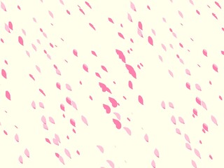 Patterned with scattered pink petals on a light beige background, this image presents a delicate and minimalist design. The petals, varying in size and shade from soft pink to deep rose, create a sens © ALEXO444
