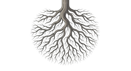 Tree Roots Vector Illustration © nurulaan