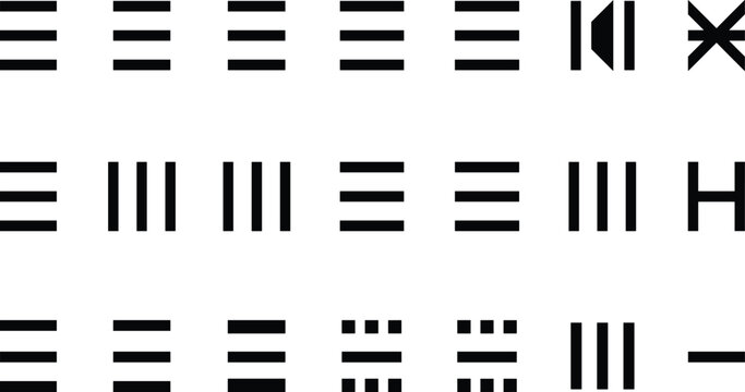 Text Alignment and Formatting Icons Set Featuring Paragraph Layout, Menu Structure, Justification, Spacing, and Typography Control Symbols