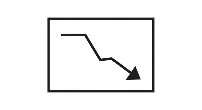 Business Downward Trend Graph Arrow Icon
