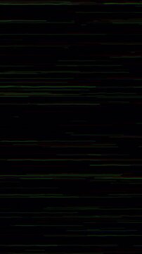 Digital glitch texture neon scanlines abstract electronic noise distortion with colorful horizontal lines on a black background for video overlays.