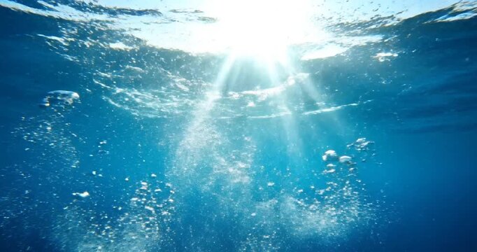 Sunlight filtering through ocean water.