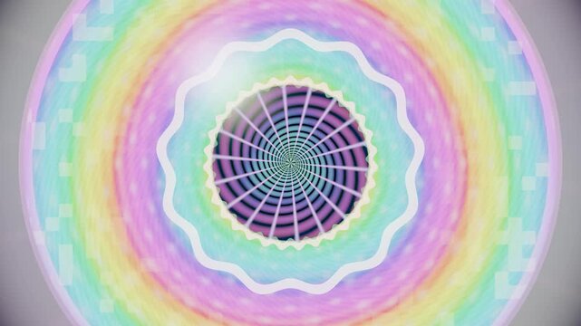Colorful spiral pattern with abstract design and motion effect