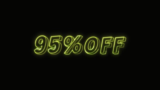  95% OFF Neon Text Seamless Loop 4K with Black Background Animated Promotional Typography for Video Editing