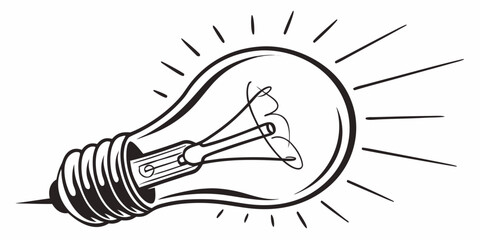 Creative idea concept illustrated with glowing lightbulb creativity innovation inspiration solution thinking business strategy discovery electricity illustration motivation © Aaaa