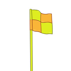 Yellow and Orange Soccer Corner Flag  © Patih