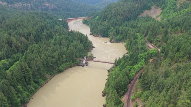 Alexandra Bridge is a steel and concrete suspension bridge spanning the Fraser River adjacent to Alexandra Bridge Provincial Park, 22 kilometres north of Yale