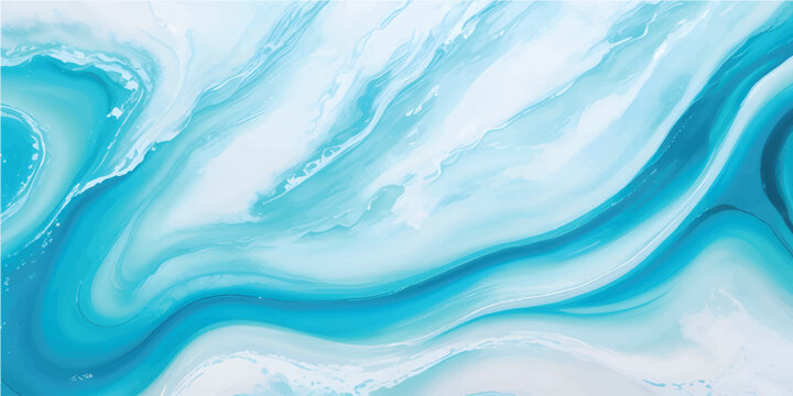 Abstract blue watercolor waves illustration flowing sea or ocean water background perfect for summer designs and aquatic themes