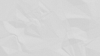 Fototapeta premium Crumpled white paper texture background, wrinkled parchment surface with shadows, creased paper sheet for graphic design and overlay effects