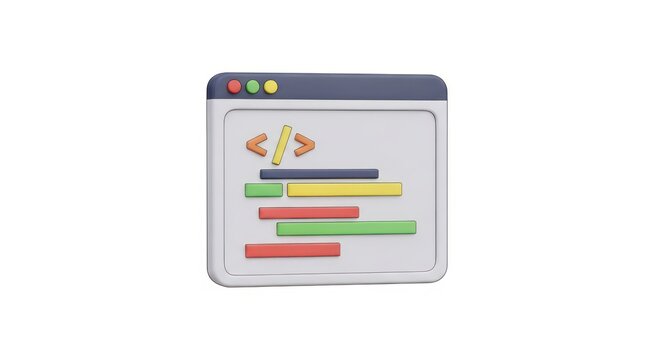 Colorful computer window with progress bars.