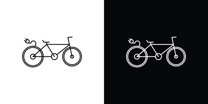Electric bike icon bundle for website projects