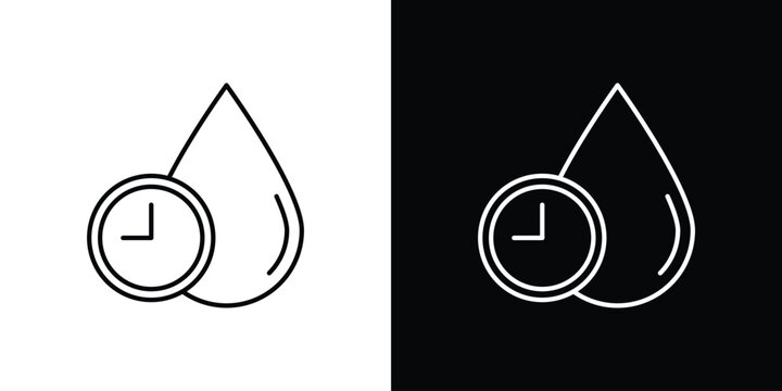 Drying time icon bundle for website projects