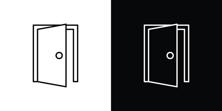 Entrance door icon bundle for website projects