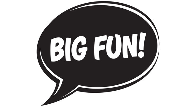 Black Speech Bubble With Text Bold Comic book Style Illustration