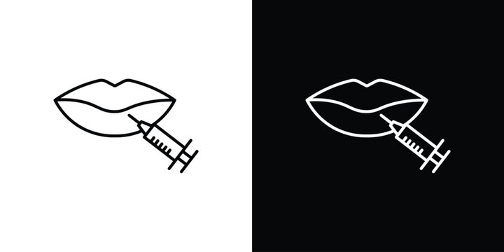 Lips injection icon bundle for website projects