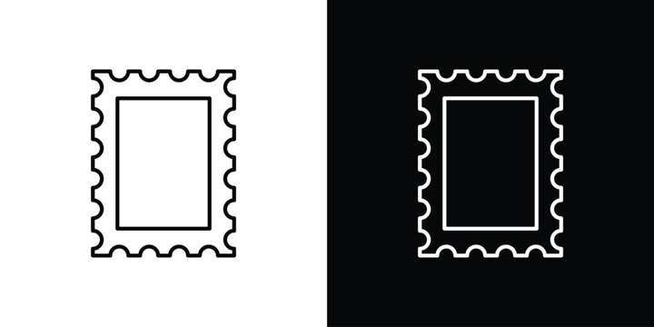 Postage stamp icon bundle for website projects