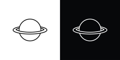 Saturn planet icon bundle for website projects © Hunt