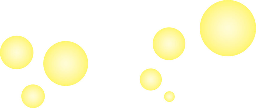 Minimalist horizontal banner background with soft yellow gradient circles isolated on a white backdrop. Abstract simple geometric bubble template for web headers or presentations.
