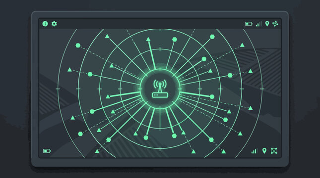 IoT Gateway Sensor Network Monitor with Wireless Connectivity Radar and Smart Device Nodes