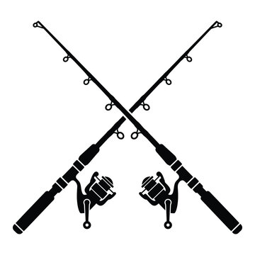 crosses as fishing poles Major Craft Triple Cross Crossed Fishing Pole Stock Illustrations