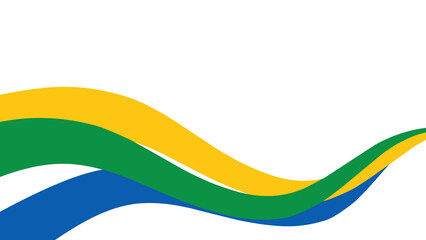 Brazilian flag wavy ribbon. Brazilian flag wavy ribbon background © Nur
