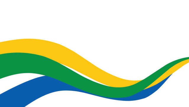 Brazilian flag wavy ribbon. Brazilian flag wavy ribbon background
