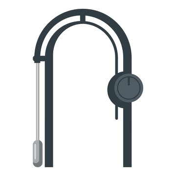 Gray exercise pull up chin up bar with handles and grip icon