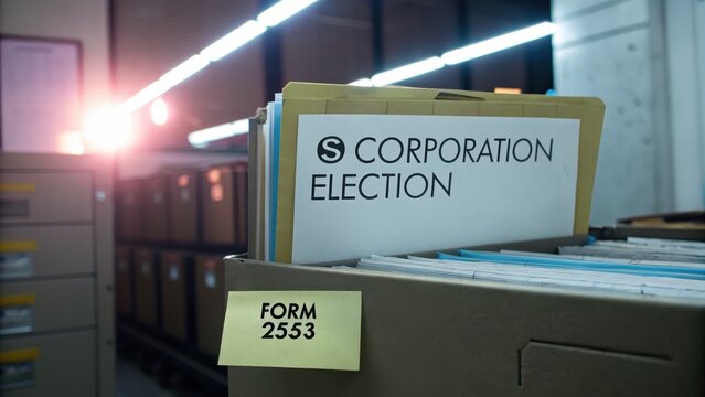 S Corporation Election Documents in an Organized Office Setting
