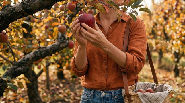 Apple Picking in an Orchard