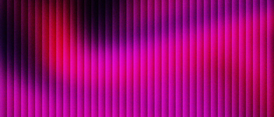 Fototapeta premium Abstract purple neon light background with vertical lines. Vibrant magenta glowing stripes and dark shadows. Modern futuristic digital texture for creative web design and cinematic backdrops.