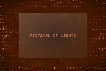 Digital Festival of Lights Text Design with Bokeh Background for Holiday Celebration and Festive Event Promotion © SimpleDesignStudio