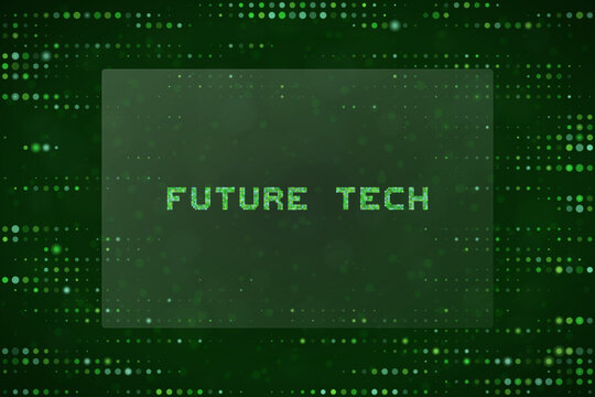 Future Tech Digital Background with Green Matrix Data Code Pattern for Futuristic Technology Concepts and Cyber Security