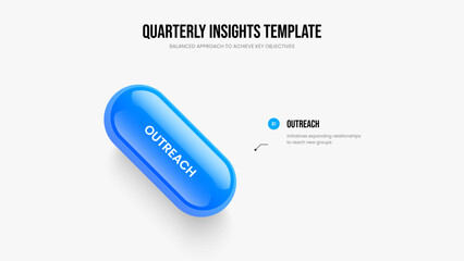 Obraz premium Advertising Launch 1 Step Diagram Slideshow Layout. Market Briefing One Element Infographic Frame Design. Marketing Campaign Presentation Template Vector Illustration.