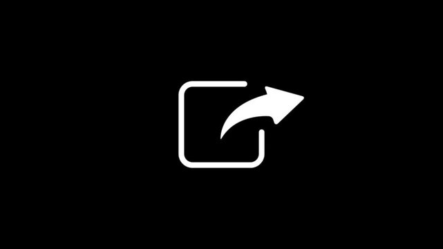 Animated hyperlink line ui icon. Digital reference. Seamless loop HD video with alpha channel on transparent background. Outline isolated user interface element motion graphic animation