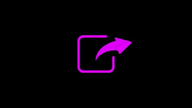 Animated hyperlink line ui icon. Digital reference. Seamless loop HD video with alpha channel on transparent background. Outline isolated user interface element motion graphic animation