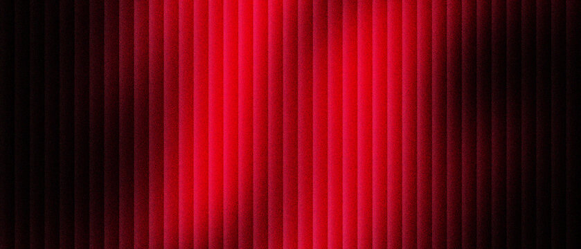 Red abstract background with vertical lines and soft lighting. Crimson textured backdrop featuring rhythmic stripes and shadows. Elegant dark red pattern for cinematic posters and banners.