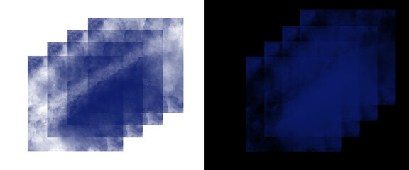 Fototapeta premium Mystical Overlapping Geometric Shapes Creating Depth in a Dreamlike Gradient Sky Background