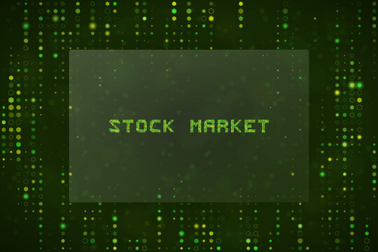 Digital Stock Market Concept with Green Matrix Data Visualization for Algorithmic Trading and Financial Technology Background