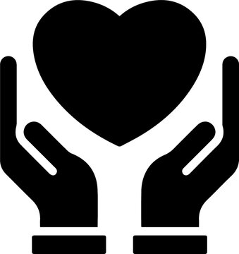 Hand holding heart icon set in solid outline and sketch styles for healthcare support and giving aid concept modern clean vector illustration for UI and social care design. png background