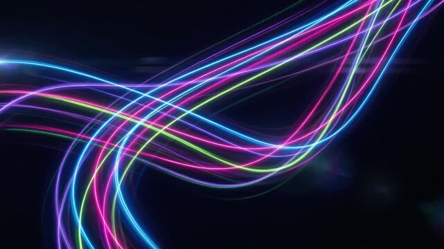 ネオンの超高速ラインの激アツループ動画