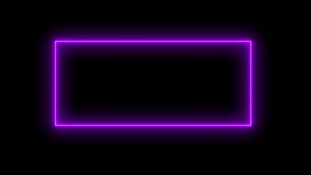 Abstract neon rectangle loading icon animation background 4k