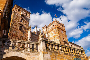 Fototapeta premium Majestic Stone Towers of the Monastery of Santa Maria de Guadalupe