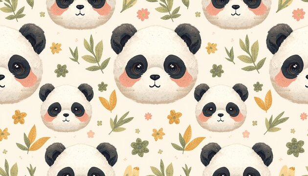 seamless pattern with panda