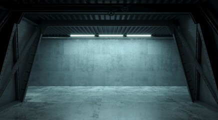 Obraz premium Underground bunker or subway station or factory